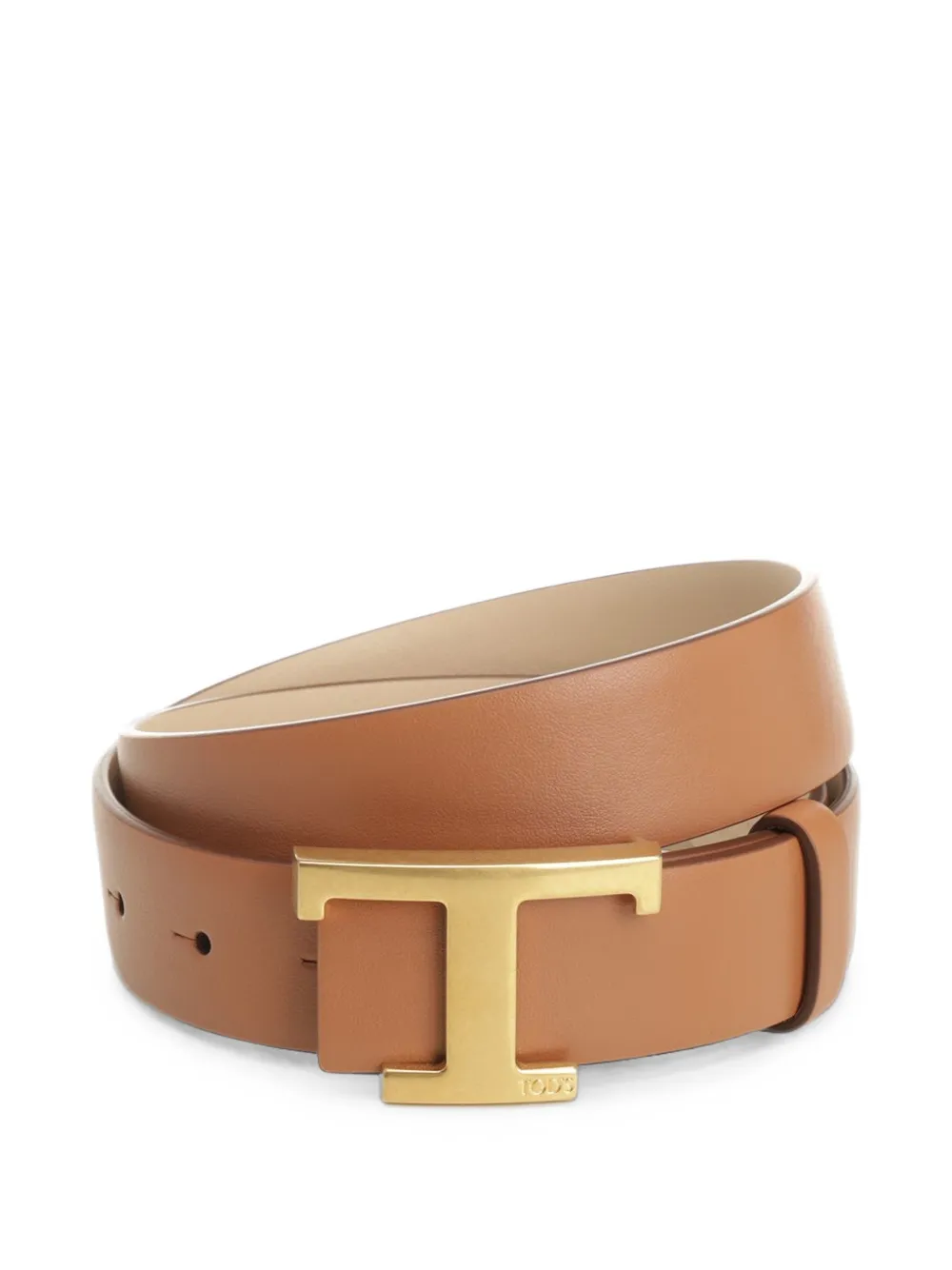 Tod's T Timeless reversible leather belt in leather - Marrone