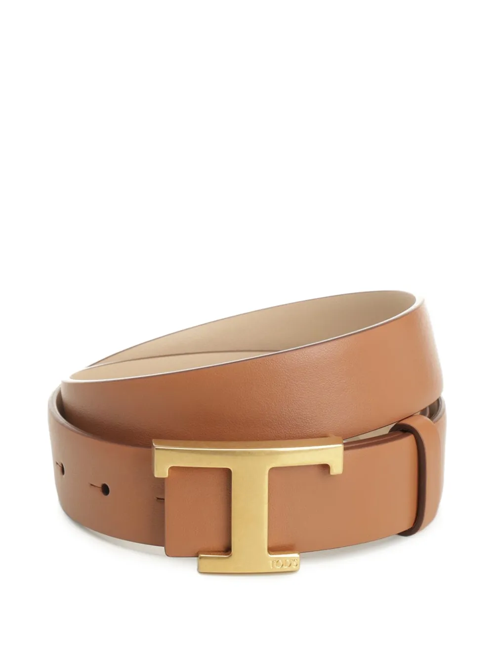 Tod's T Timeless reversible leather belt in leather - Marrone
