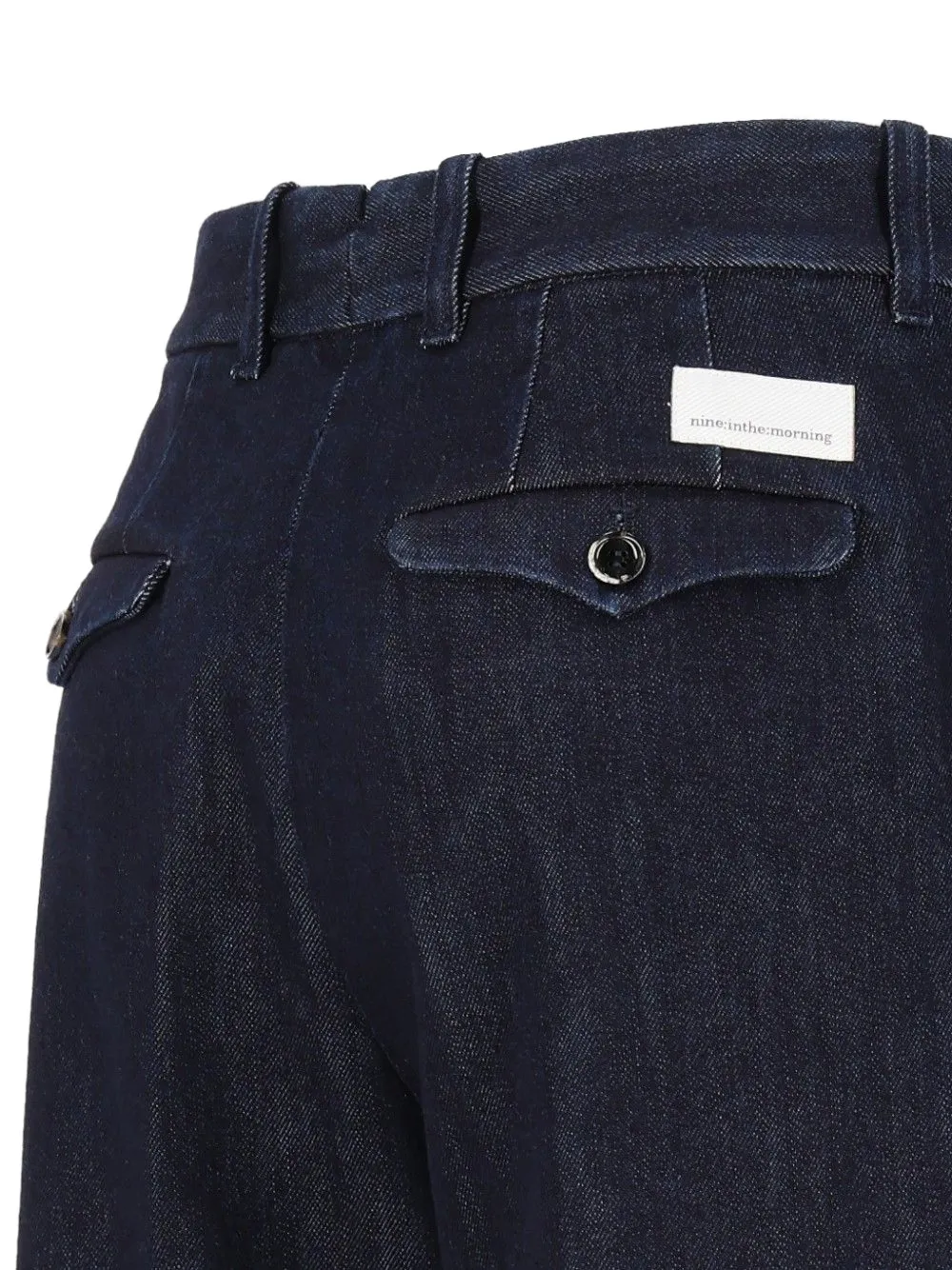 Nine In The Morning Fiamma jeans met wijde pijpen Blauw