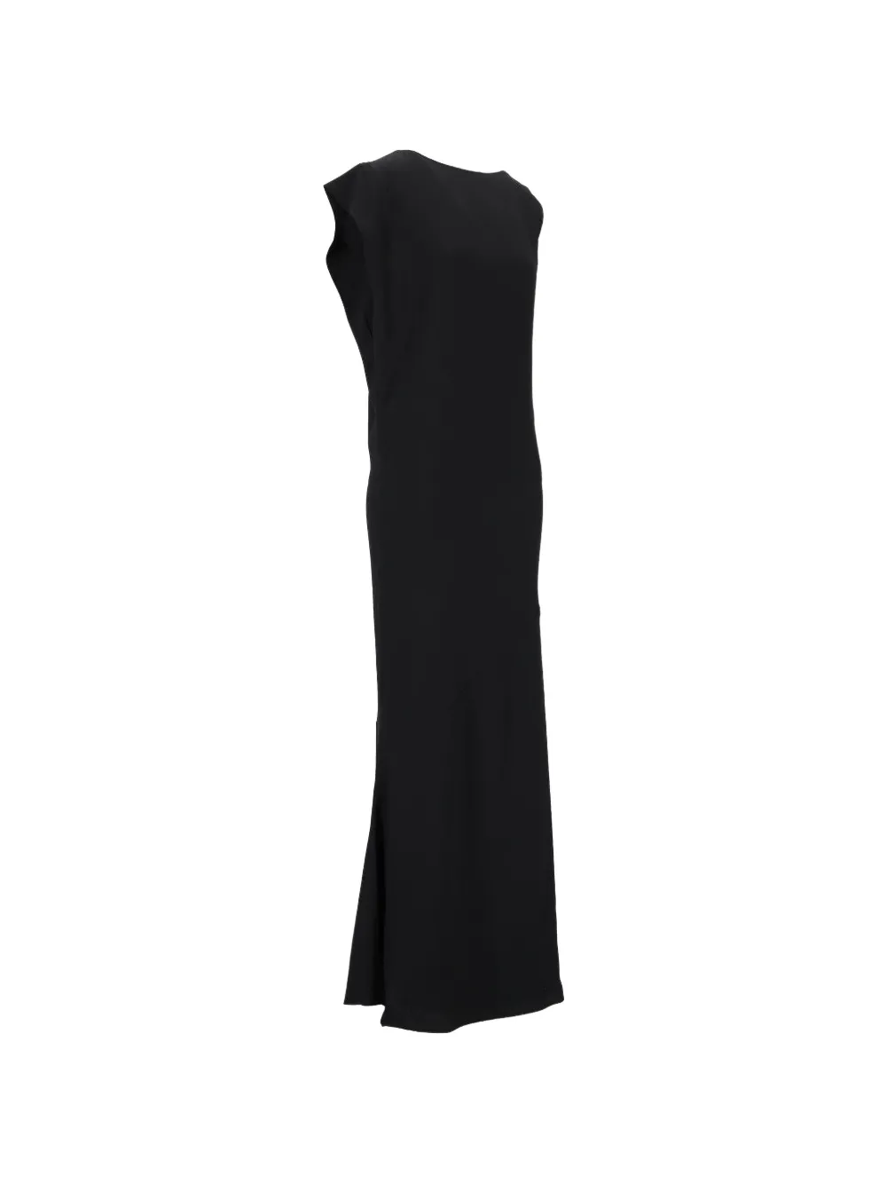 Jacquemus Drap asymmetrische jurk Zwart