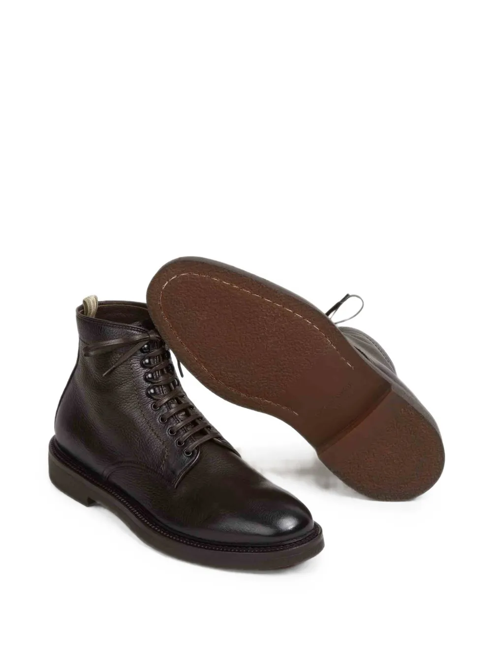 Officine Creative Hopkins Flexi 203 lace-up leather boots Bruin