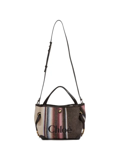 Chloé Clover striped tweed tote bag