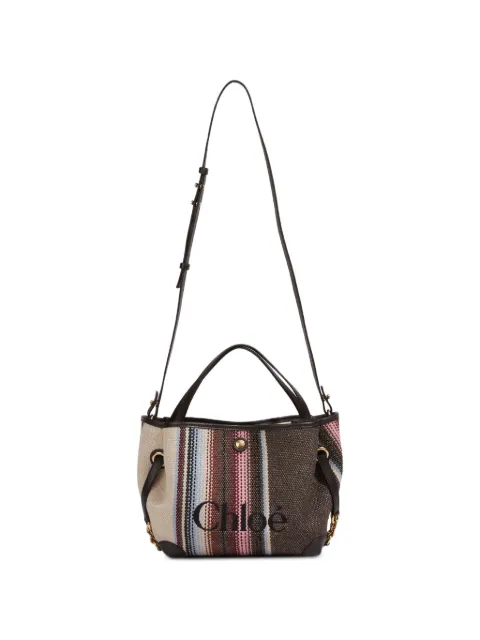Chloé Clover striped tweed tote bag