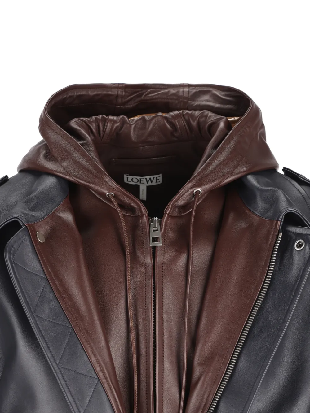 LOEWE Leren jack Grijs