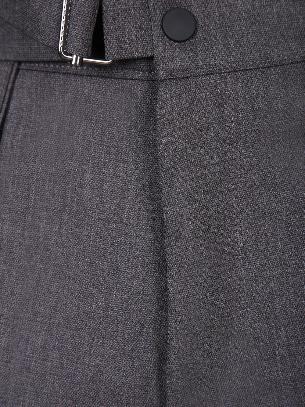Costumein Broek met gespsluiting en persvouw Grijs