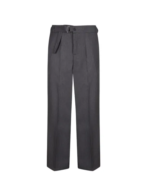 Costumein buckle-fastening pressed-crease trousers