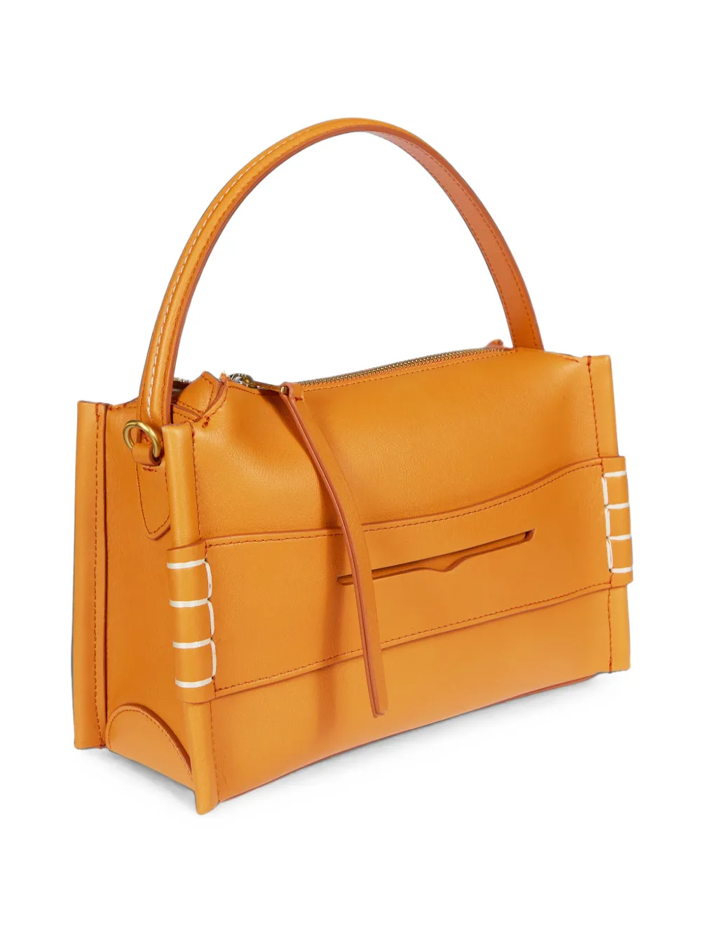 JW Anderson Borsa a spalla Loafer piccola in pelle - Arancione