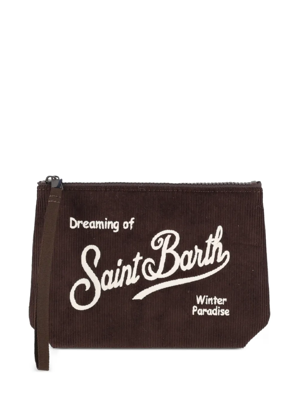 MC2 Saint Barth Kids Aline ribfluwelen buidel Bruin