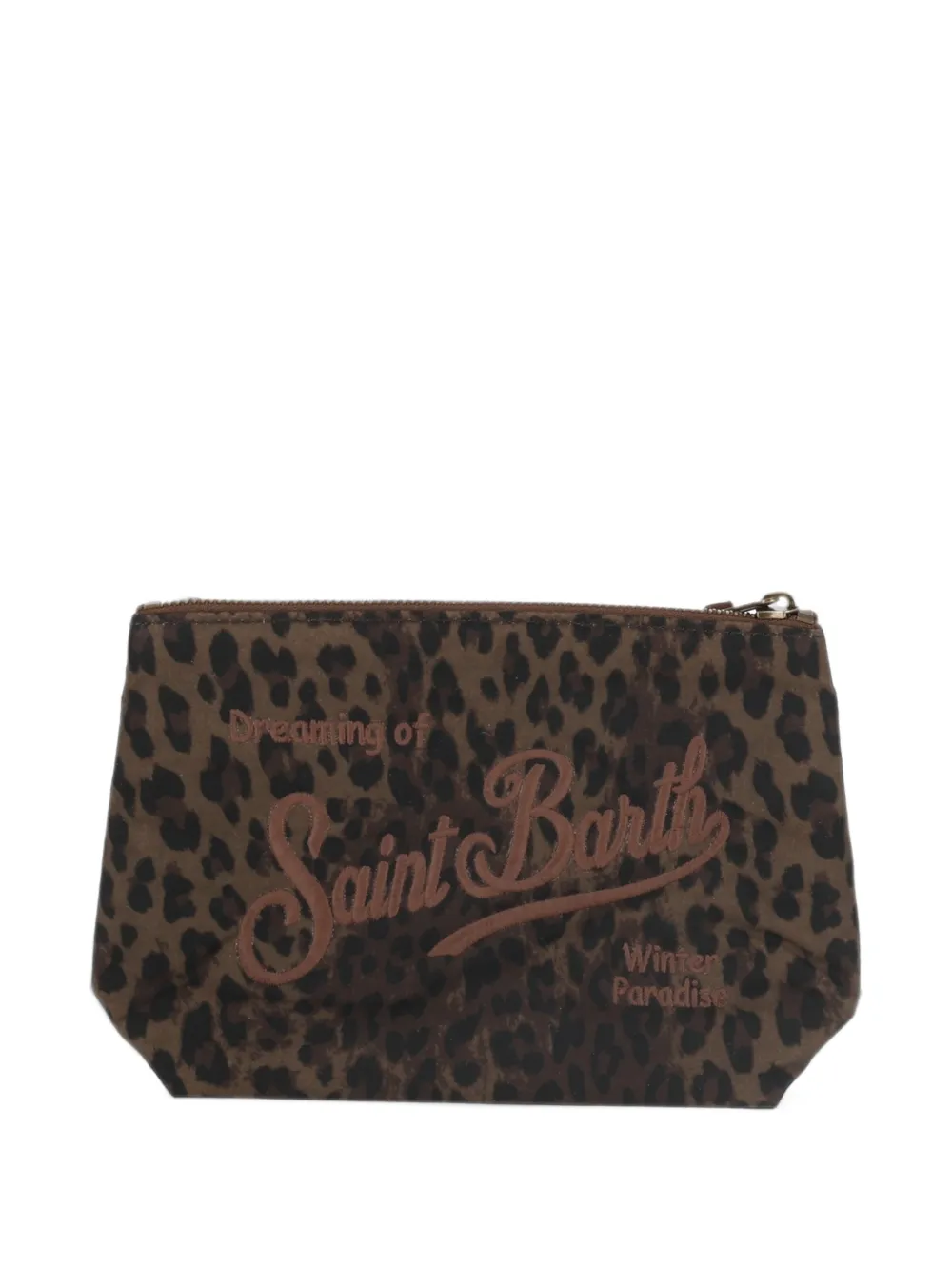 MC2 Saint Barth Aline leopard-print clutch bag Bruin