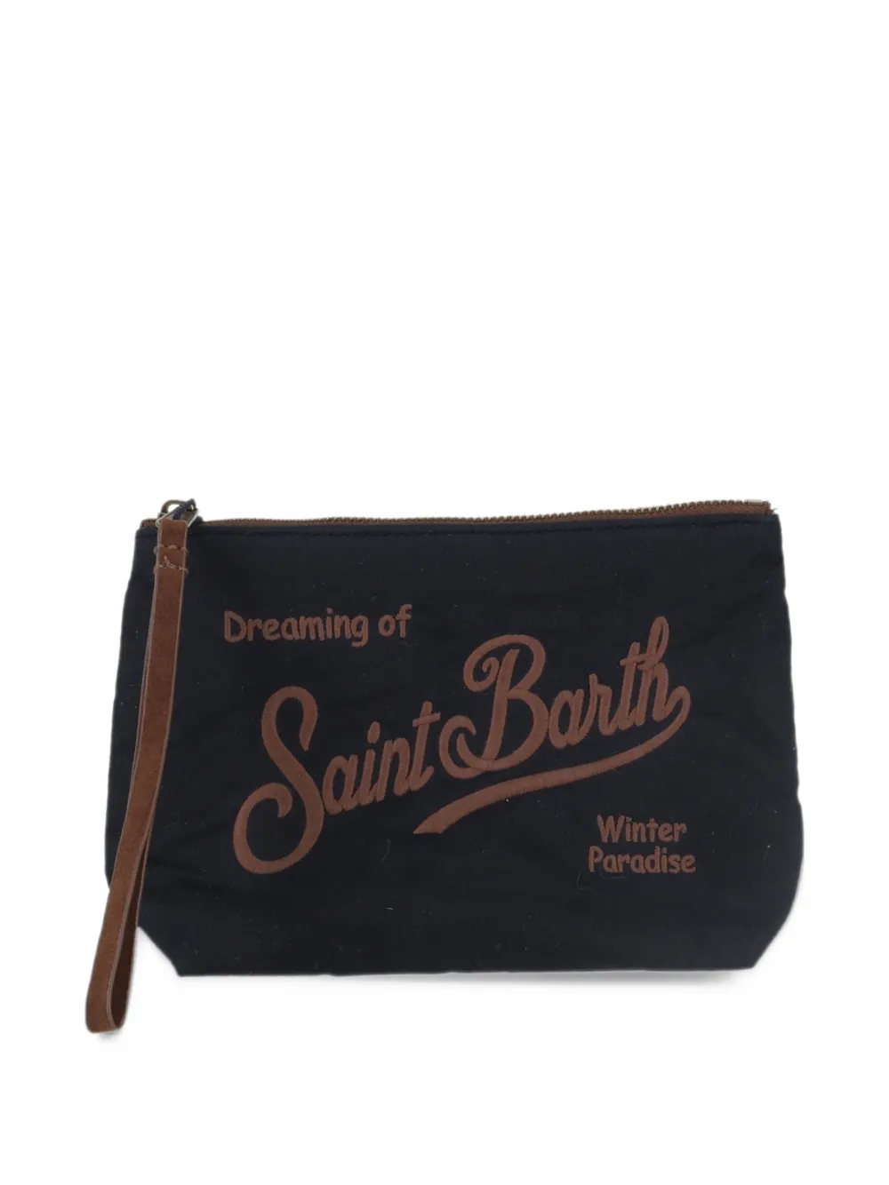 MC2 Saint Barth Kids Aline logo-embroidered pouch Zwart