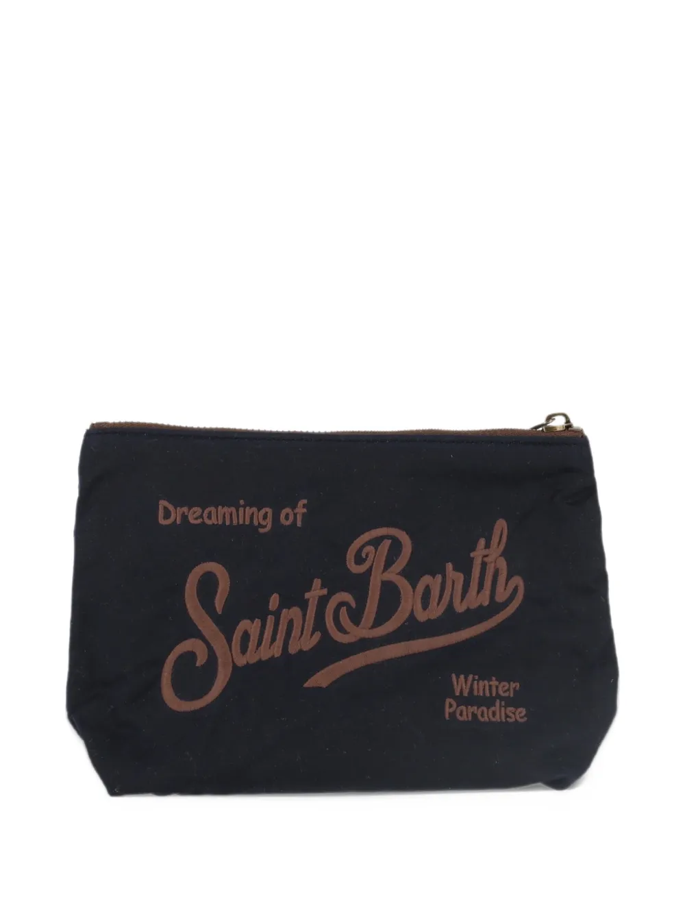 MC2 Saint Barth Kids Aline logo-embroidered pouch Zwart