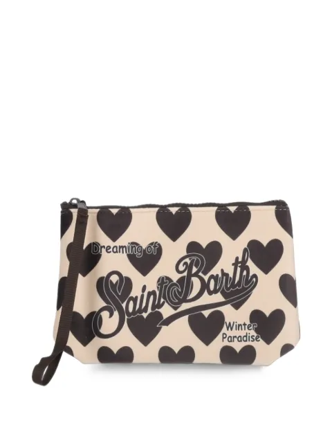 MC2 Saint Barth Aline heart-print clutch bag
