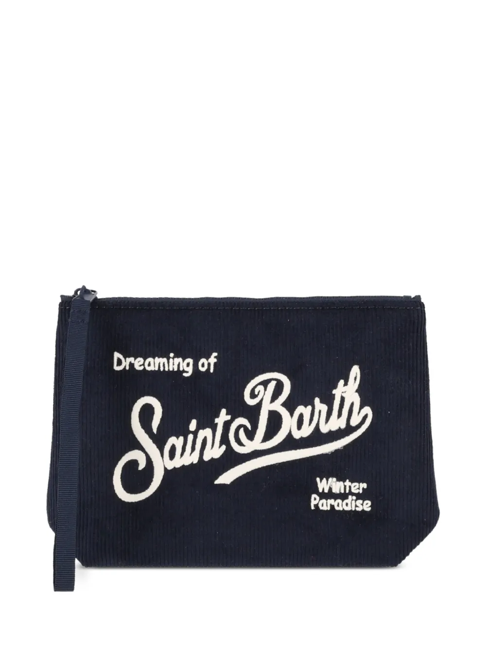 MC2 Saint Barth Kids Aline ribfluwelen buidel Blauw