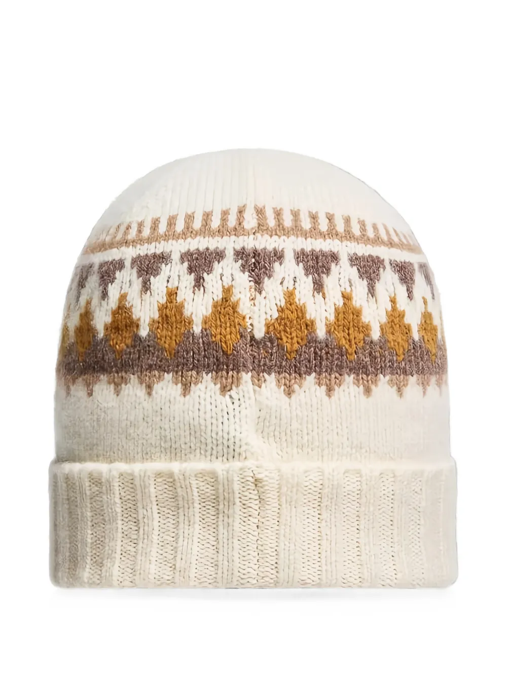 Moncler Enfant Muts met Fair Isle-breiwerk Beige