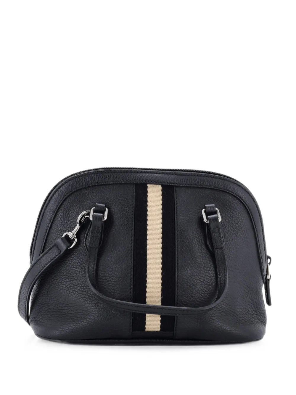Gucci Pre-Owned Borsa a tracolla mini in pelle con decorazione Web - Nero