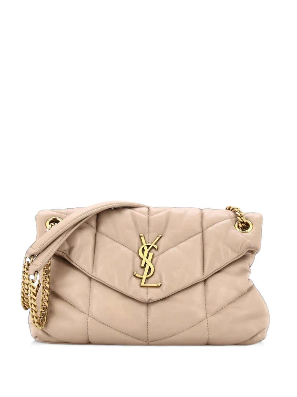 Saint Laurent Pre-Owned Loulou Puffer Shoulder Bag Quilted Leather Small crossbody bag - Toni neutri