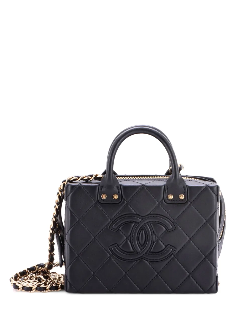 CHANEL Pre-Owned CC Square Convertible Vanity Case Quilted Calfskin Small shoulder bag - Nero