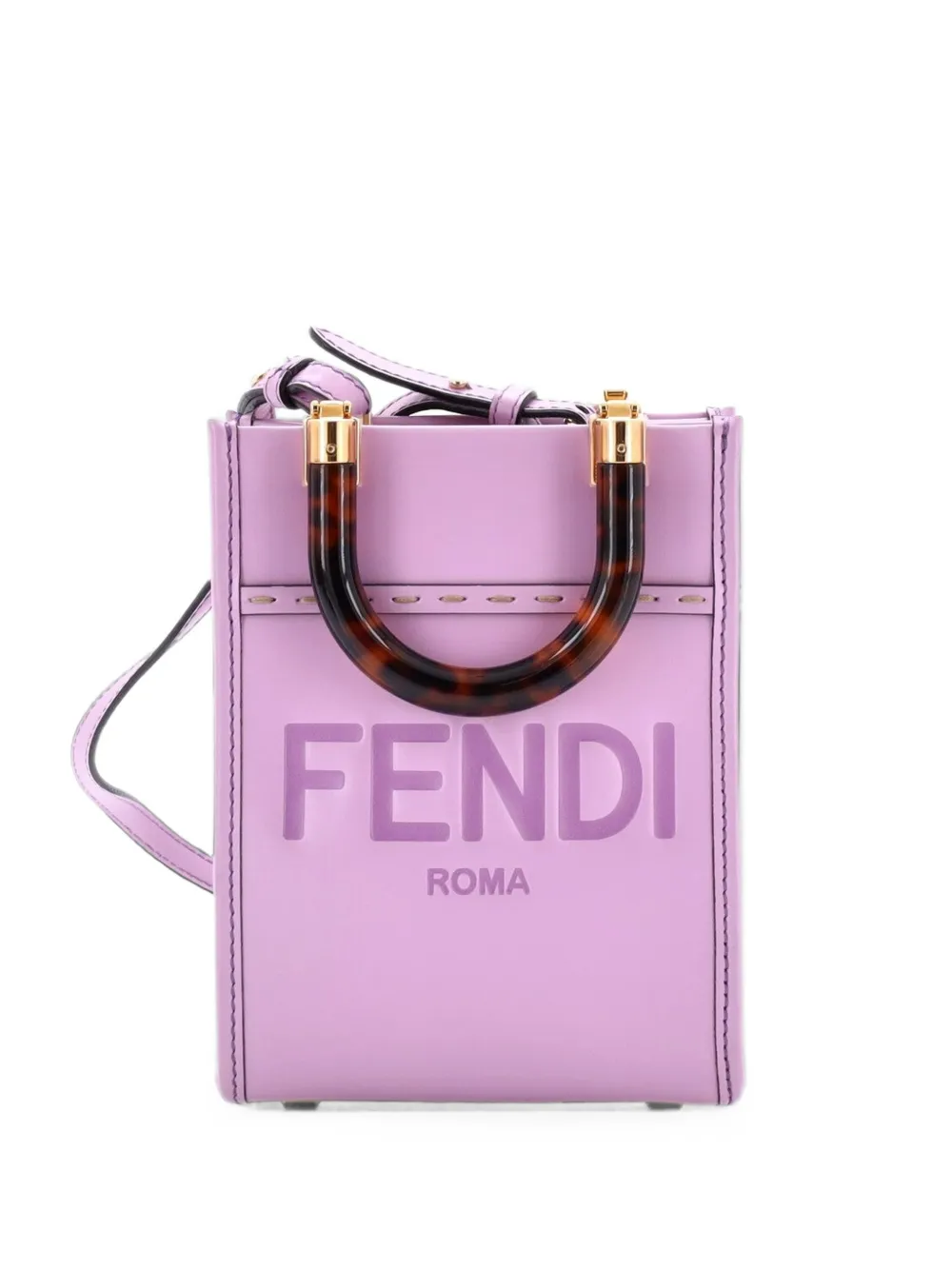 Fendi Pre-Owned Borsa a tracolla Sunshine mini in pelle - Viola