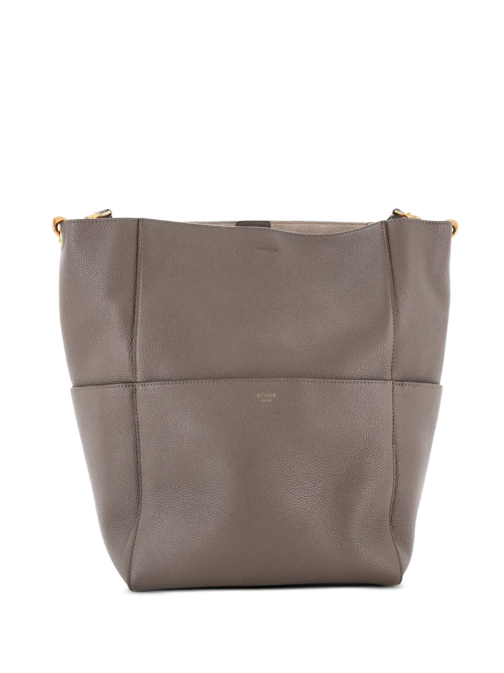 Celine Pre-Owned Borsa a spalla Sangle Seau grande in pelle di vitello - Grigio