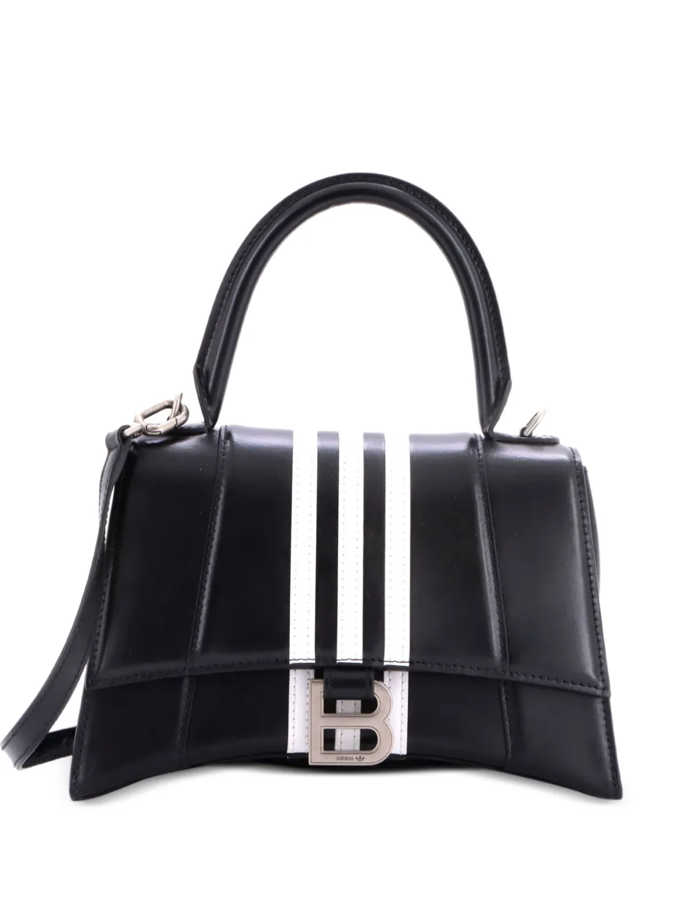 Balenciaga Pre-Owned x adidas Borsa a tracolla Hourglass piccola in pelle con manico - Nero