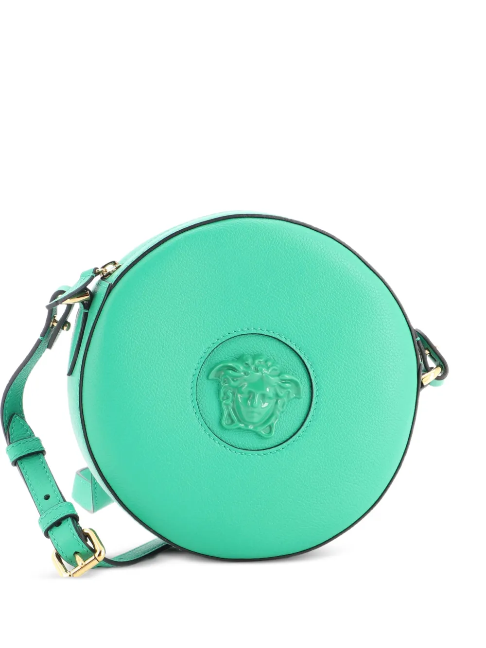 Versace Pre-Owned petite sacoche à bandoulière La Medusa ronde en cuir - Vert