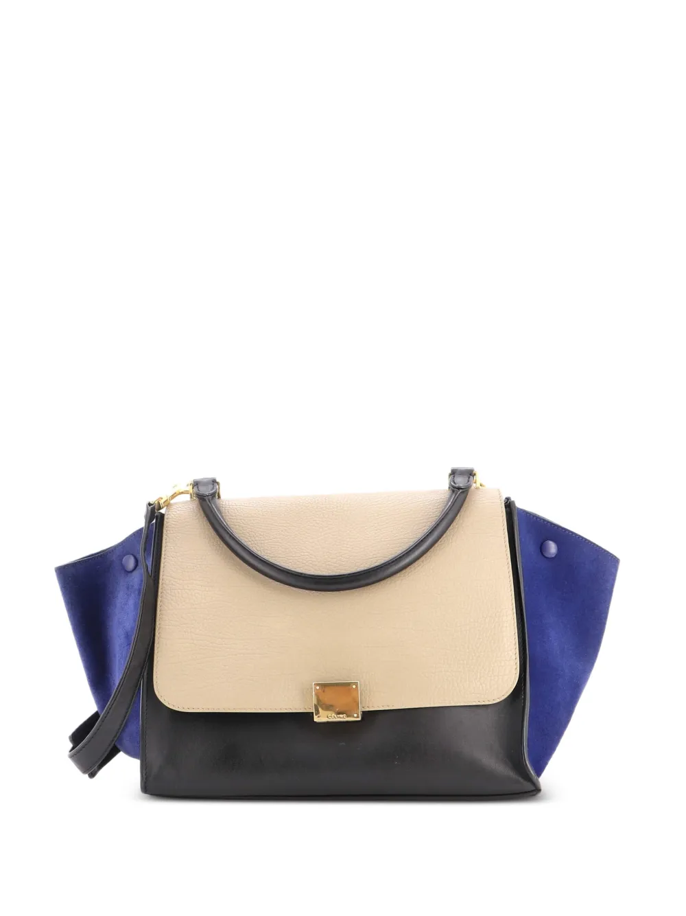 Celine Pre-Owned Borsa a tracolla Trapeze media in pelle tricolore - Nero