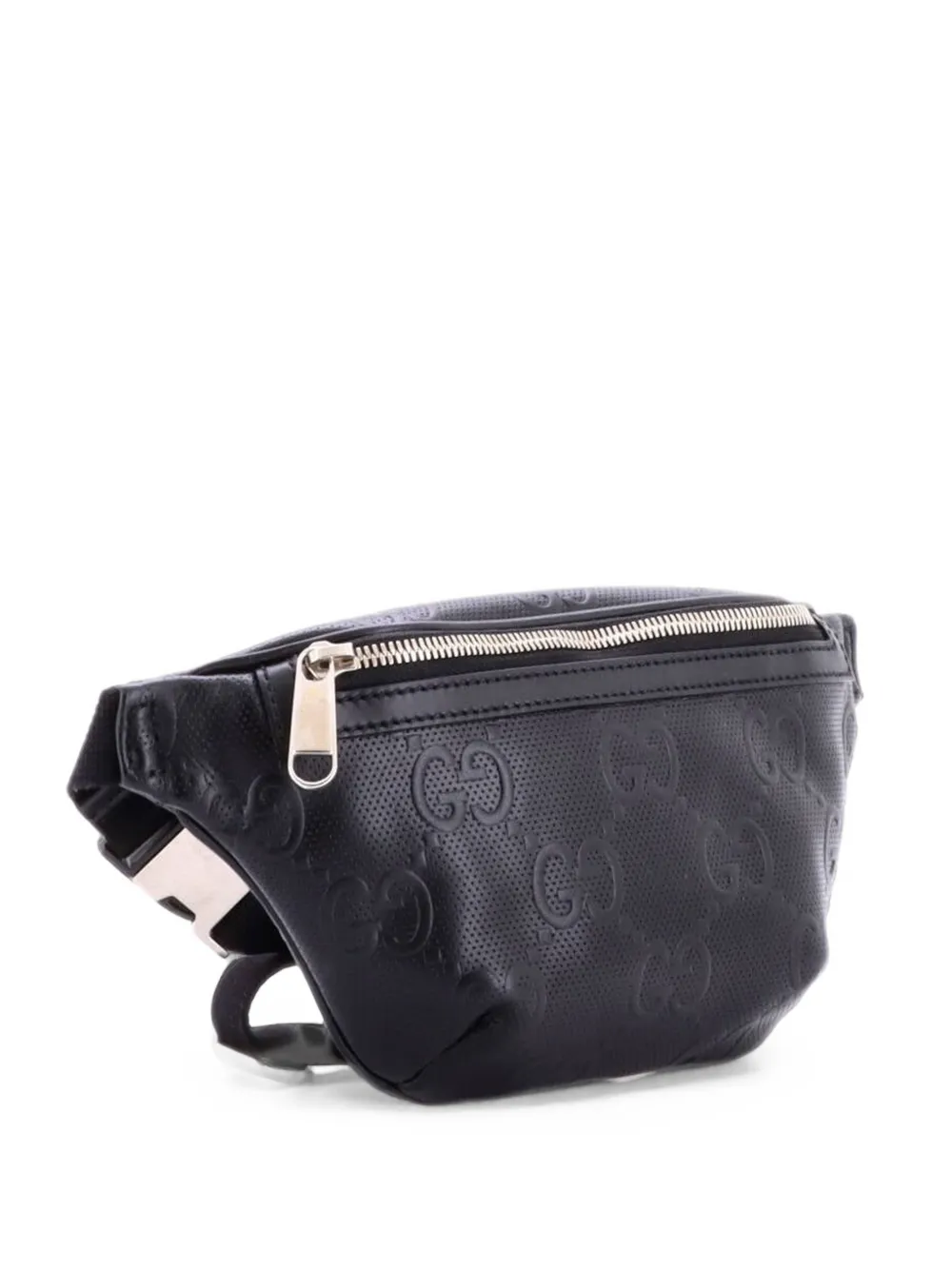 Gucci Pre-Owned Marsupio GG goffrato in pelle traforata - Nero