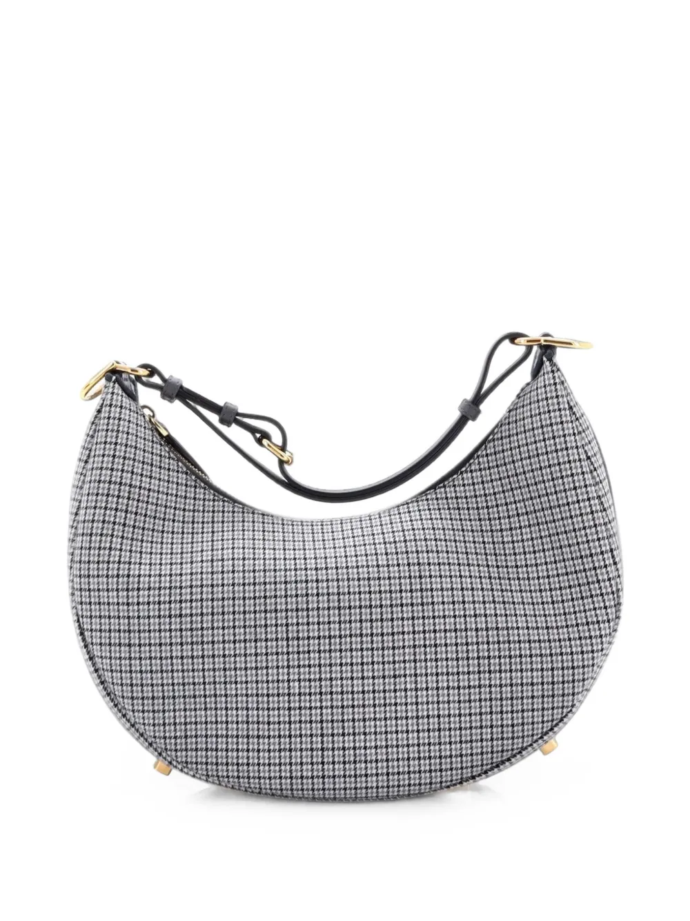 Fendi Pre-Owned Borsa passepartout Fendigraphy piccola in lana pied-de-poule - Grigio