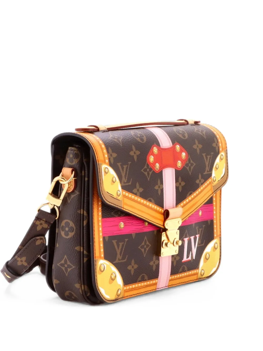 Louis Vuitton Pre-Owned Borsa a tracolla Pochette Metis Limited Edition Summer Trunks in tela con monogramma - Marrone