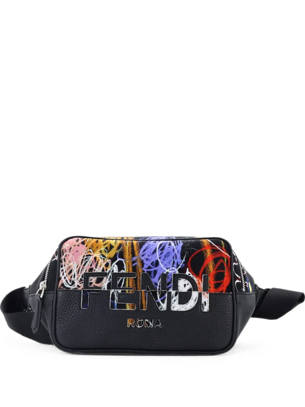 Fendi Pre-Owned x Noel Fielding Gürteltasche aus Nylon mit abstraktem Print - Schwarz