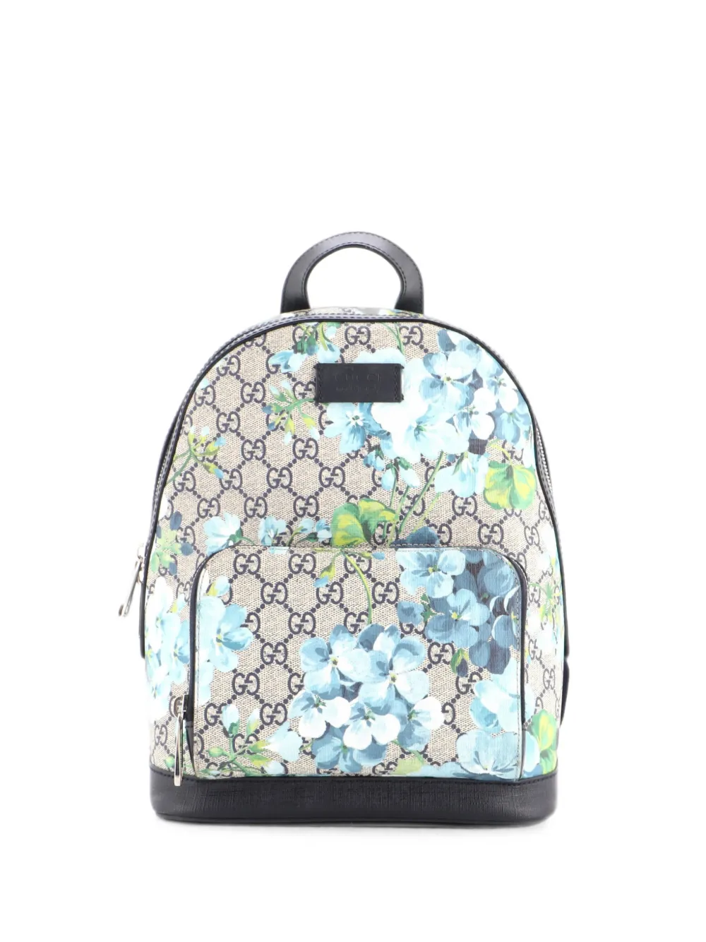 Gucci Pre-Owned Zip Pocket Blooms Print GG Coated Canvas Small backpack - Blu
