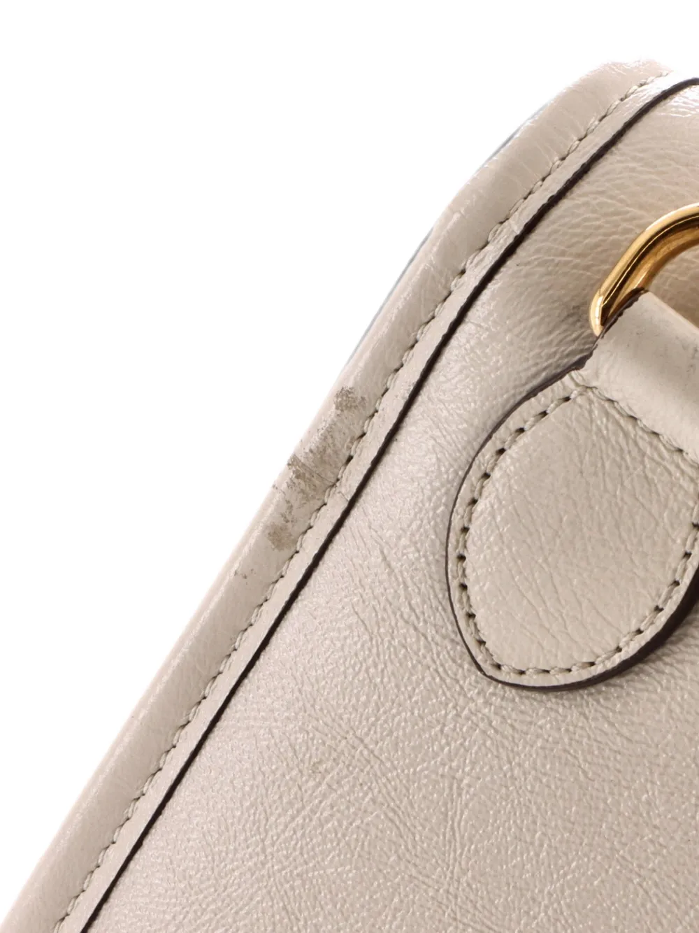 Gucci Pre-Owned Borsa a tracolla Rajah piccola in pelle con decorazione Web e catena - Bianco