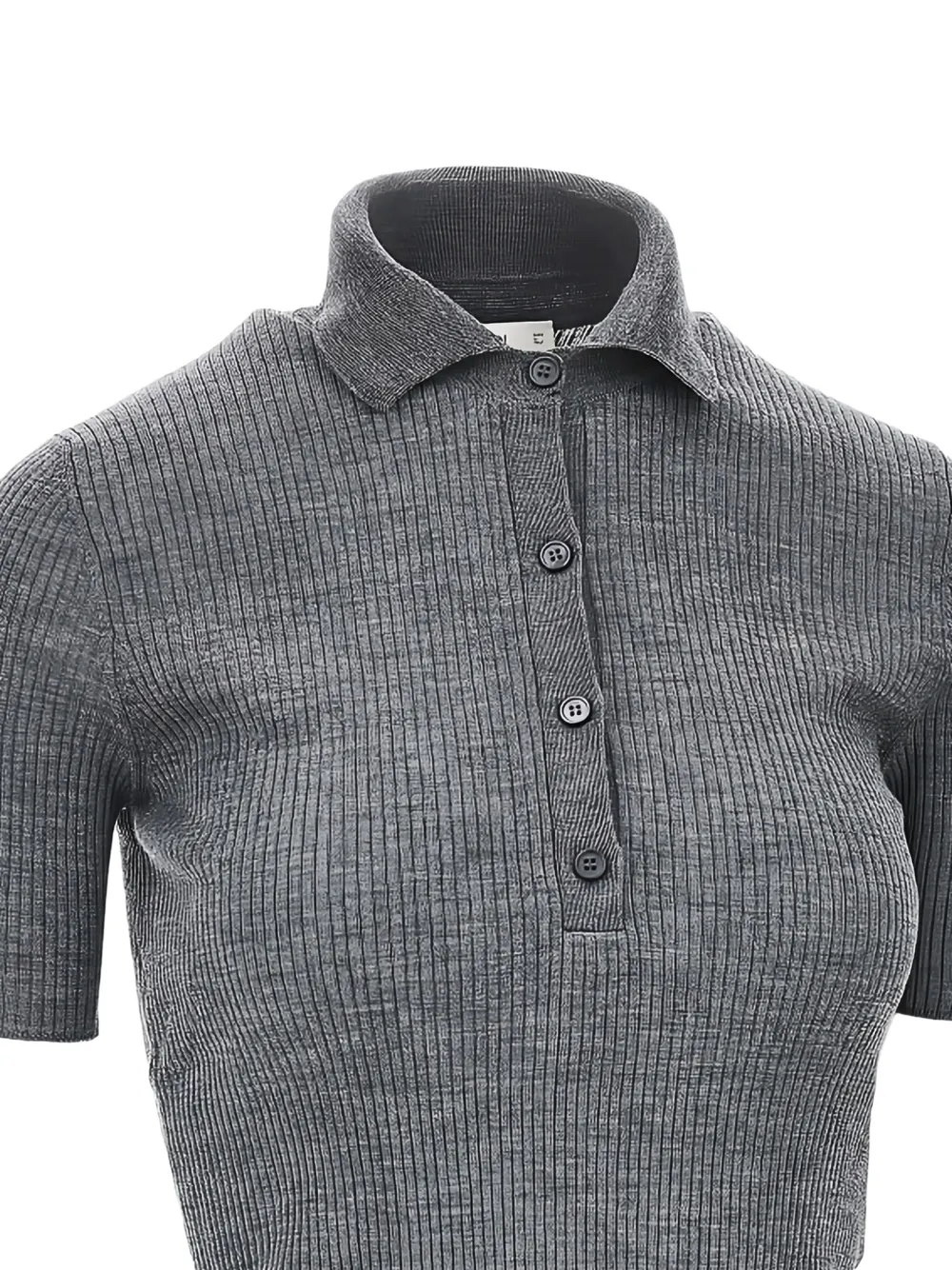 FENDI Ribgebreid poloshirt Grijs