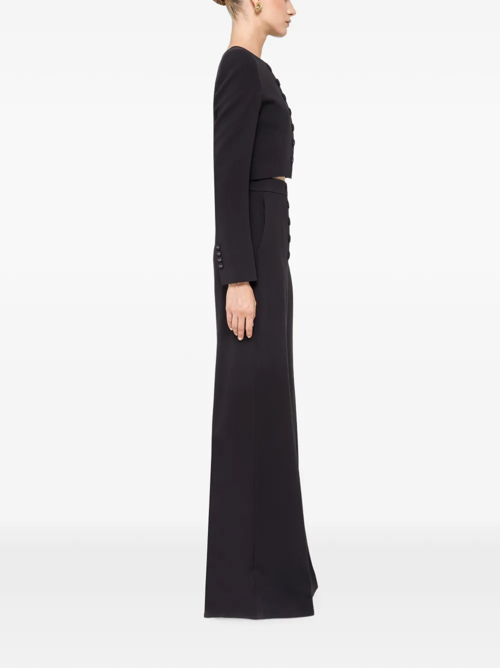 NISSA High-waist broek met wijde pijpen Zwart