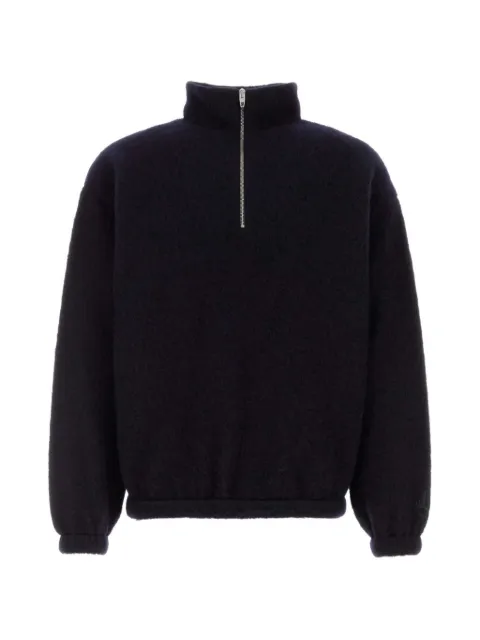 Jil Sander half-zip textured-finish sweater