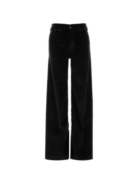 LOIS JEANS corduroy-texture straight-leg pants