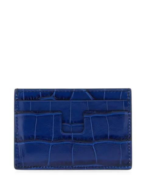 TOM FORD crocodile-effect leather card holder