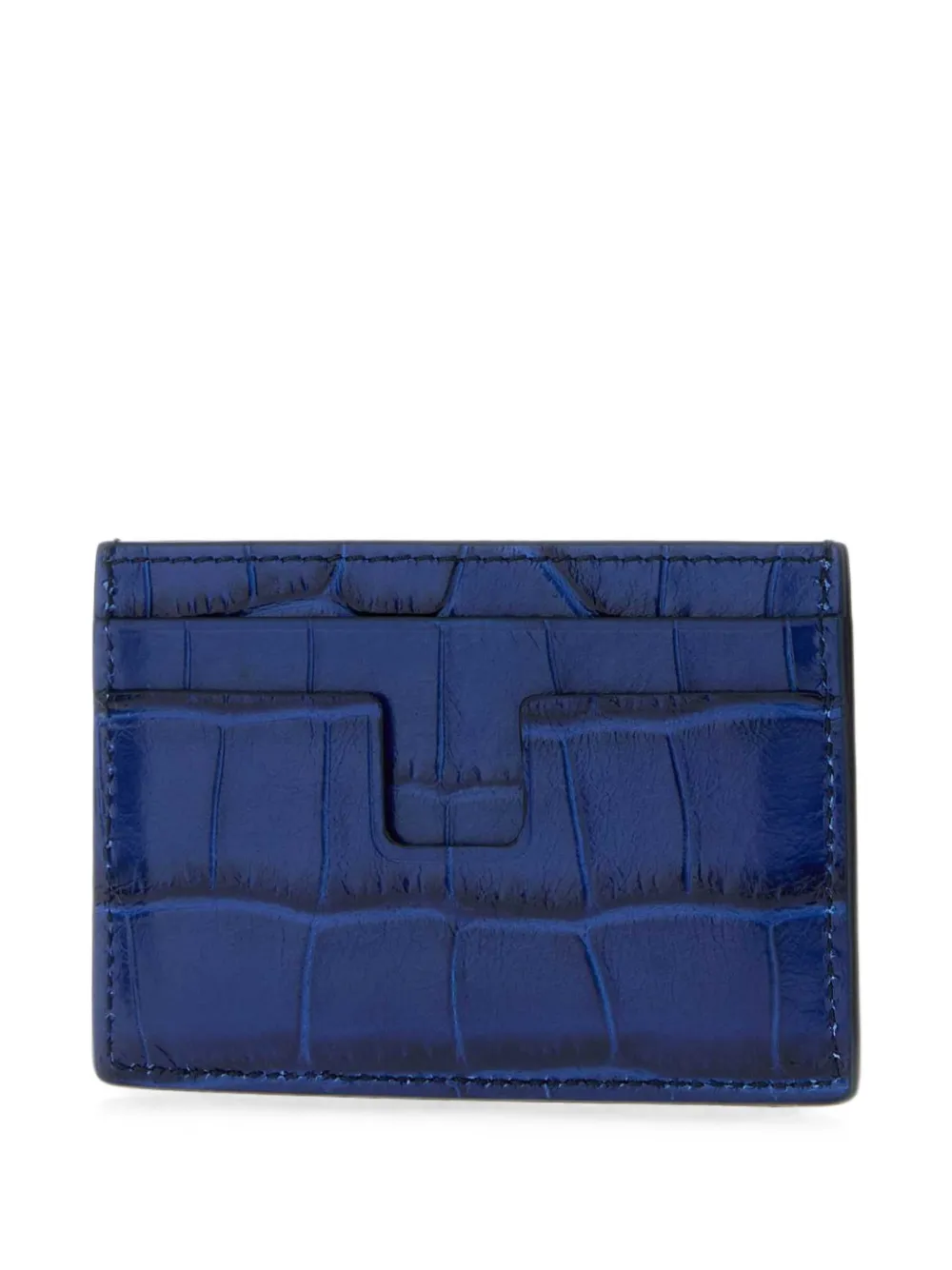 TOM FORD Pasjeshouder met krokodillen-reliëf Blauw