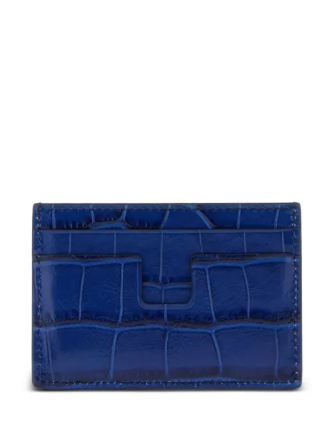 TOM FORD crocodile-effect leather card holder