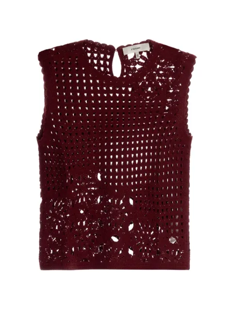 FRAME Postcard crochet-knit tank top