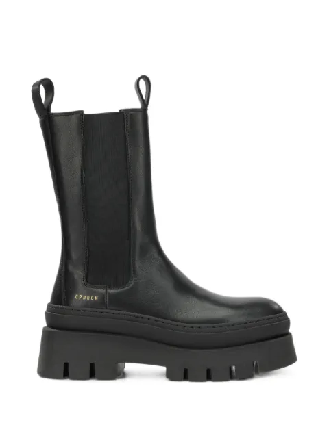 Copenhagen chunky-sole leather boots