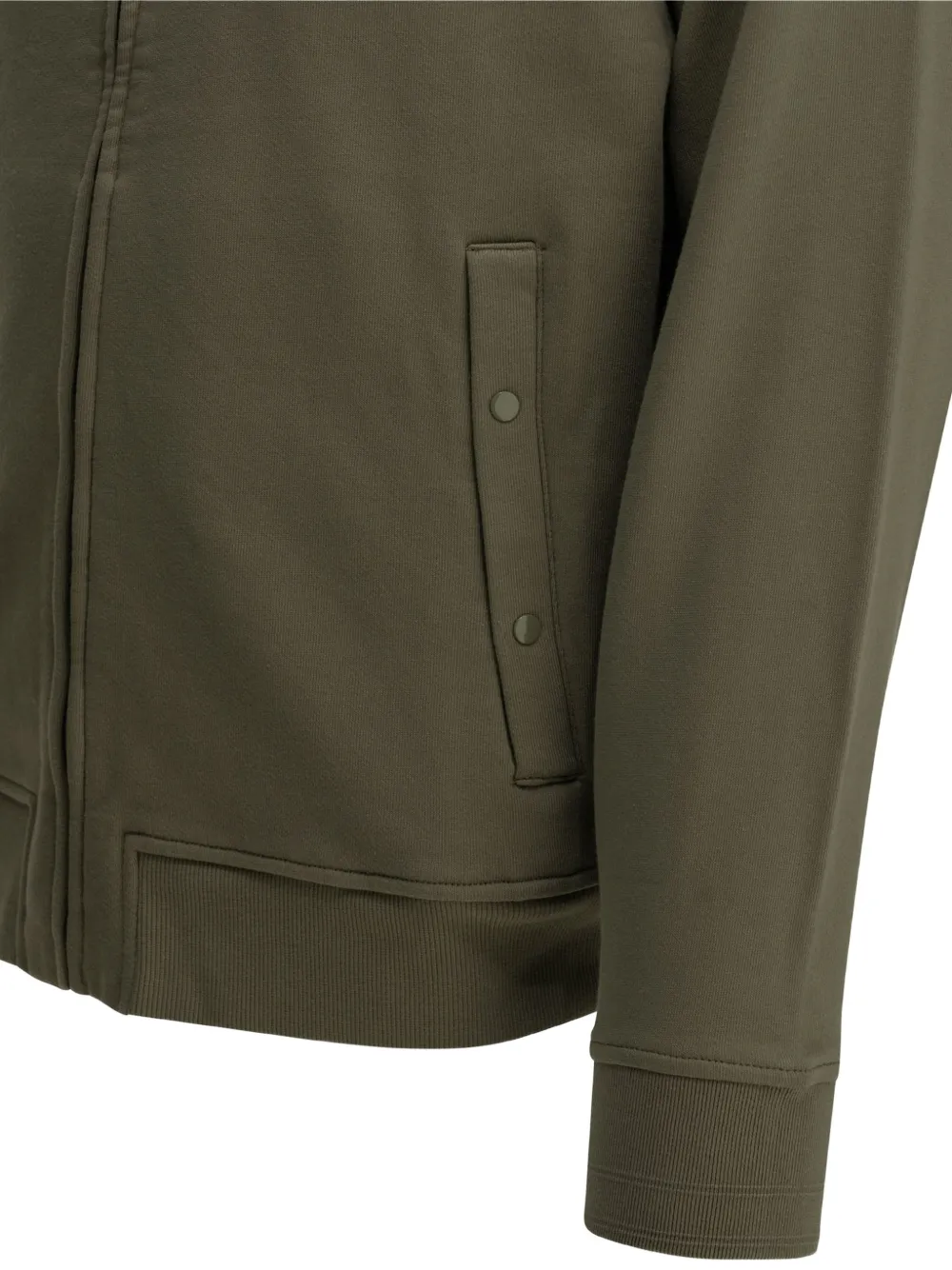 C.P. Company logo-embroidered zip-up sweatshirt Groen