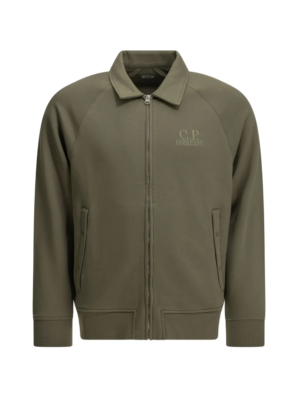 C.P. Company sweat zippé à logo brodé - Vert