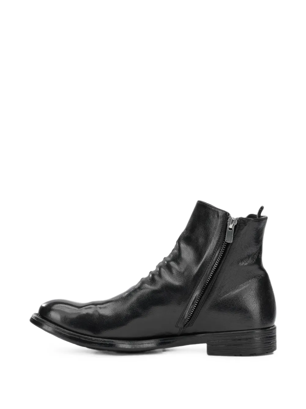 Officine Creative Hive 036 side-zip leather boots Zwart