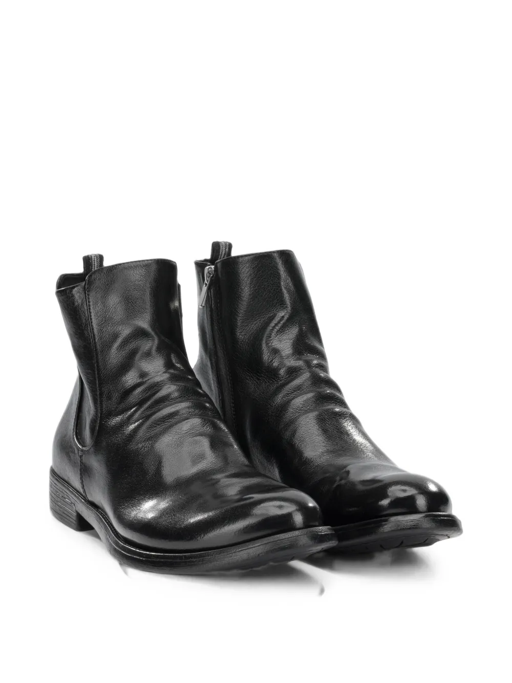 Officine Creative Hive 036 side-zip leather boots Zwart