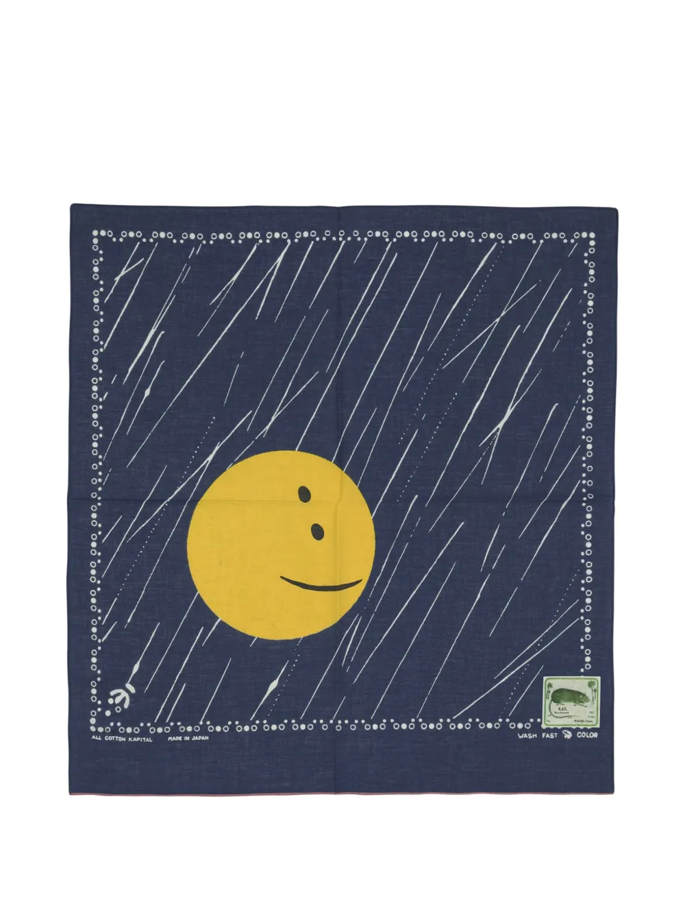 KAPITAL graphic-print cotton scarf - Blu
