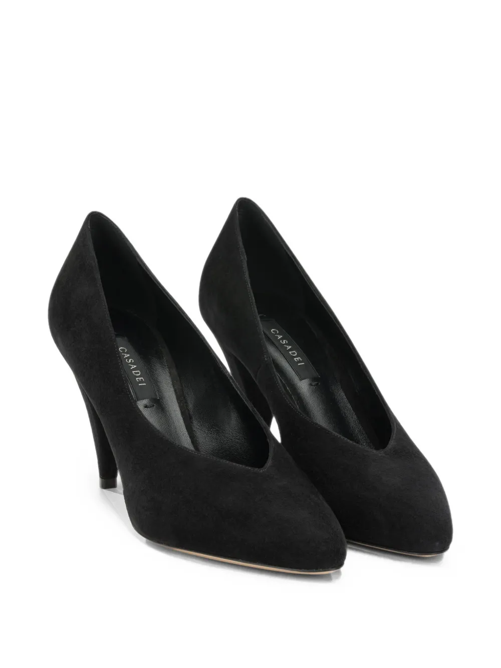 Casadei suede pointed-toe pumps Zwart