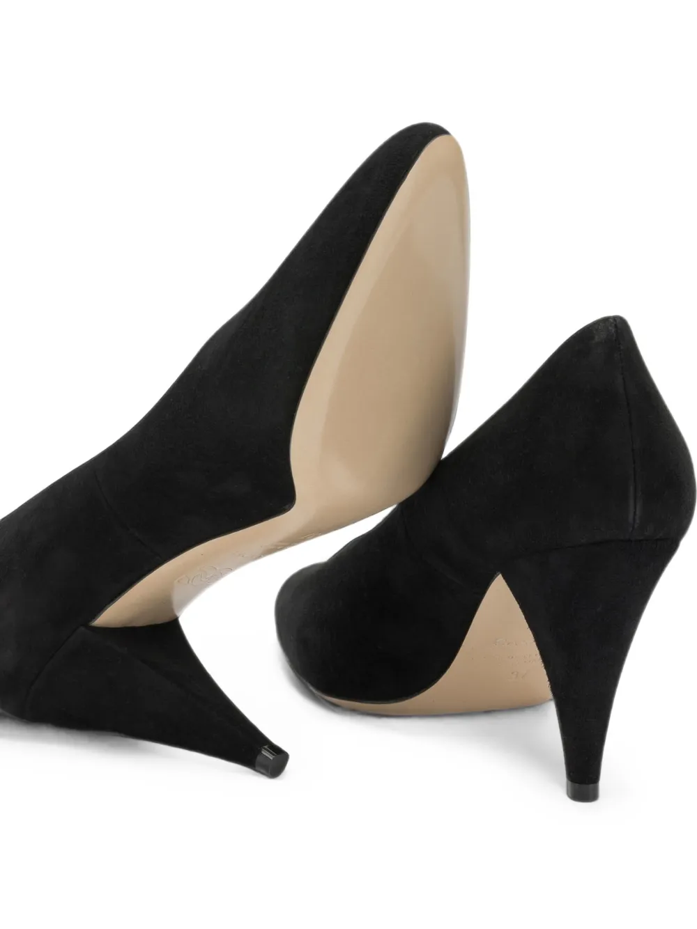 Casadei suede pointed-toe pumps Zwart