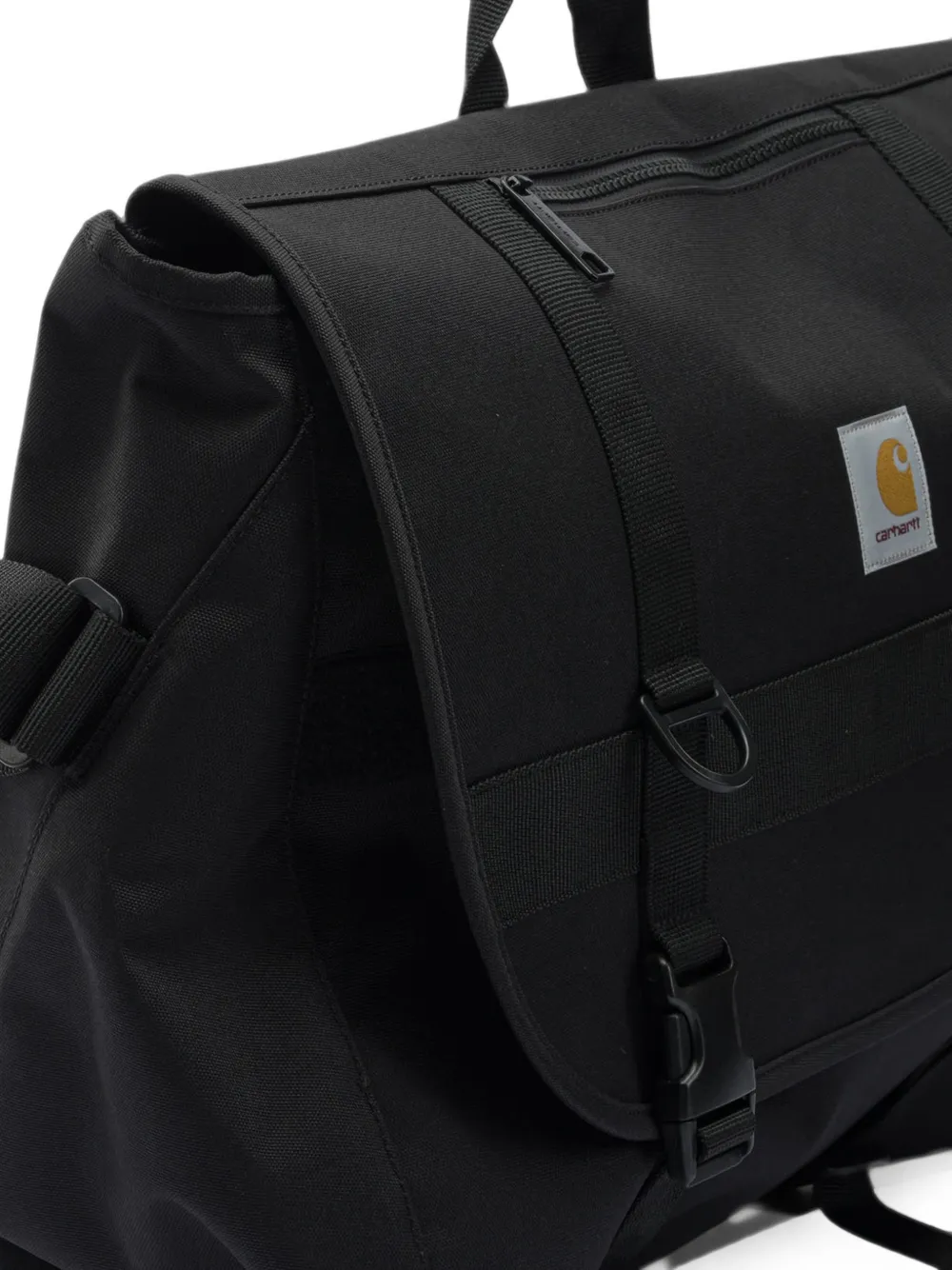 Carhartt WIP Schoudertas met gespsluiting en logopatch Zwart