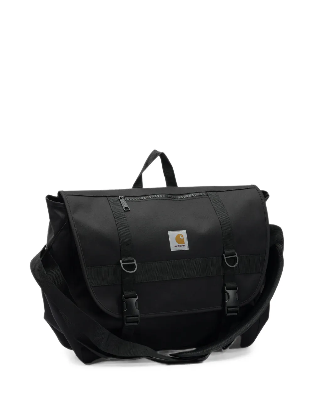 Carhartt WIP Schoudertas met gespsluiting en logopatch Zwart